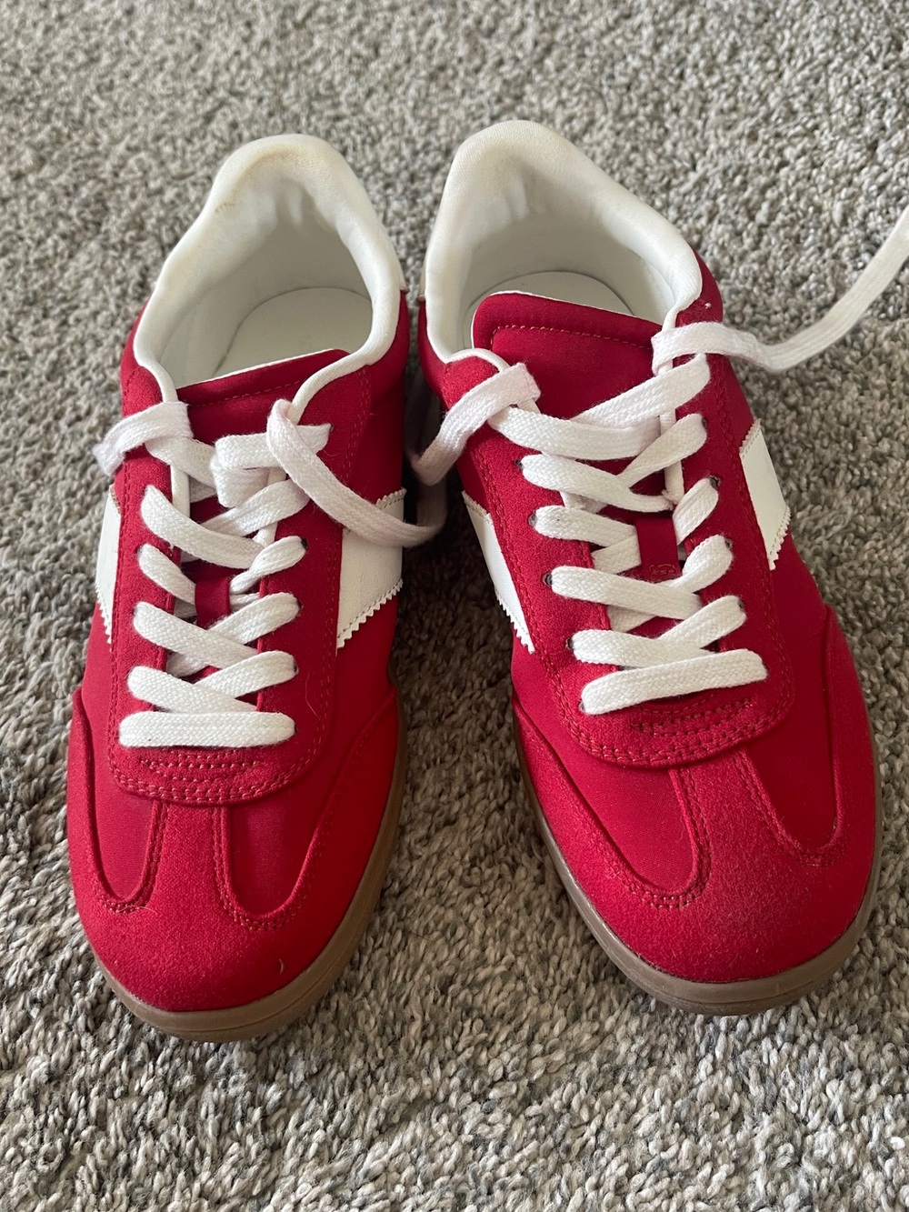 Universal Thread Red Low-Top Sneakers with White Accent